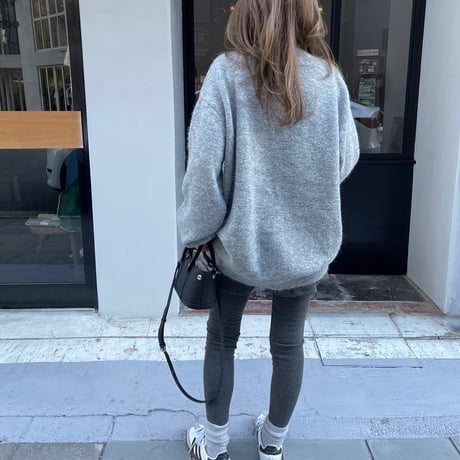 Wool long knit(Gray)