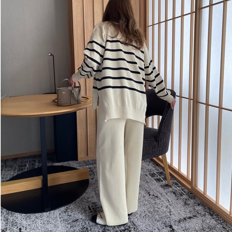 Boader cardigan setup(Ivory)