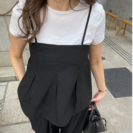 Flare camisole setup(Black)