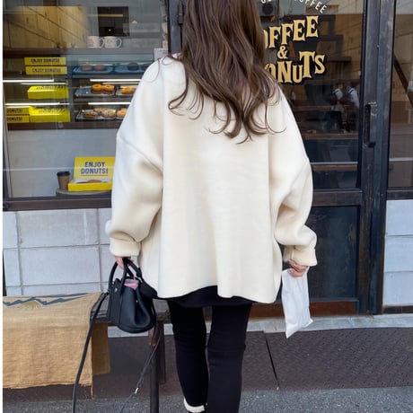 Freece wide pullover(Ivory)