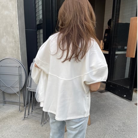 Volume sleeve tops(White)