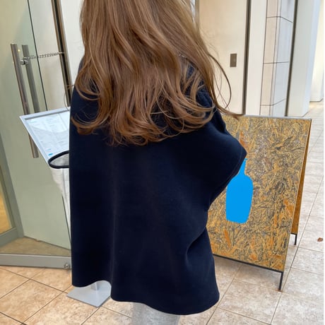 Fleece v-neck pullover(Navy)