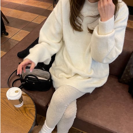 Wool long knit(lvory)