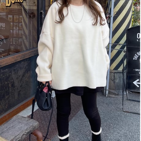 Freece wide pullover(Ivory)