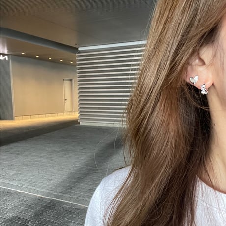 【silver925】Flower petal pierce