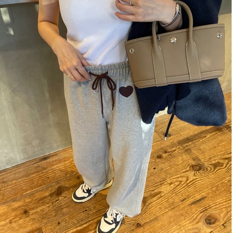 Heart sweat pants (Gray)