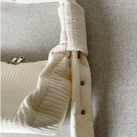 Quilting croissant bag(White)