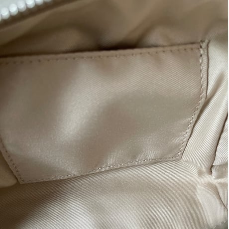 Leather mini pochette(Camel)
