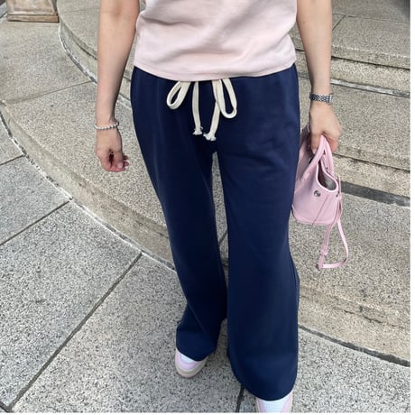 Soft flare sweat pants(Navy)