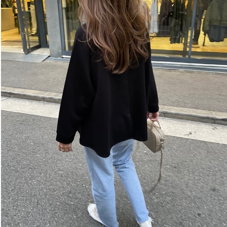 Flare slit sweat(Black)