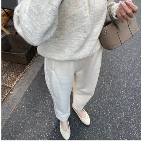Taperd sweat pants(Ivory)