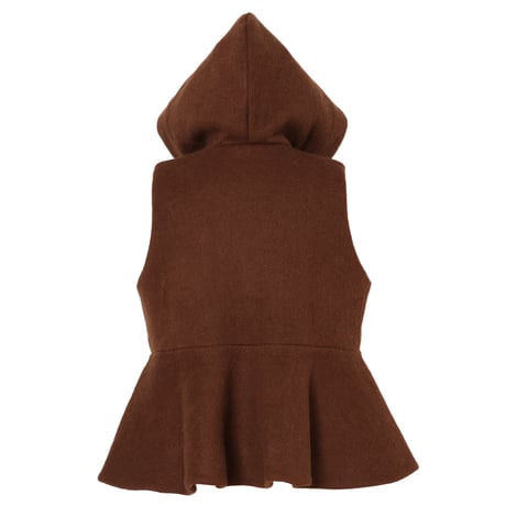 【In the morning】WOOL MOHAIR FLARE VEST(BROWN)