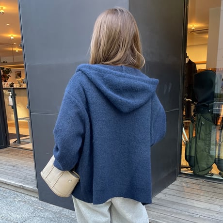 Foodie knit parker (Navy)