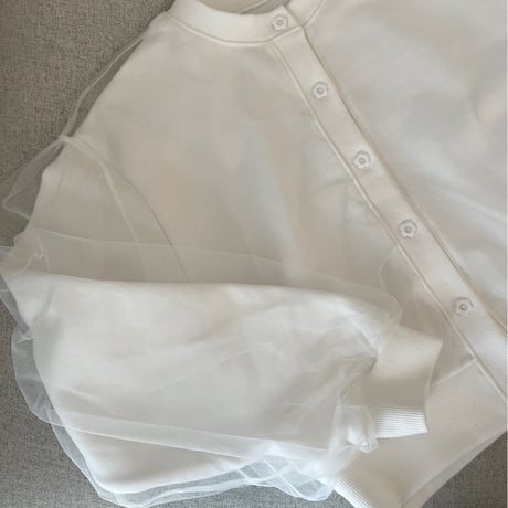 Chiffon cardigan(White)
