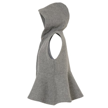 【In the morning】WOOL MOHAIR FLARE VEST (GRAY)