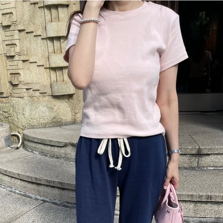 Flannel t-shirts(Pink)