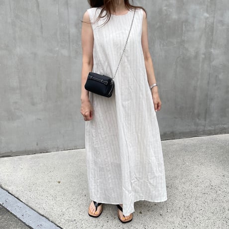 Stripe tuck onepiece(Ivory)