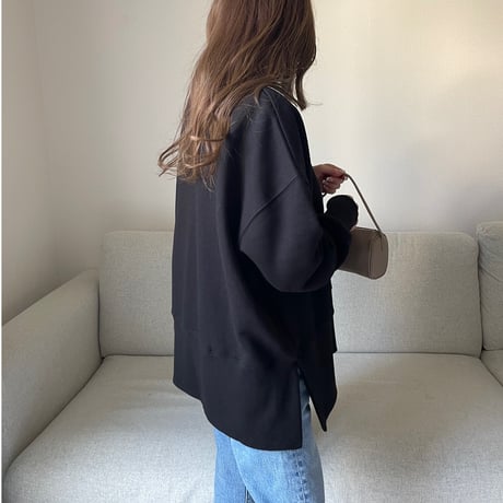 Slit design sweat(Black)