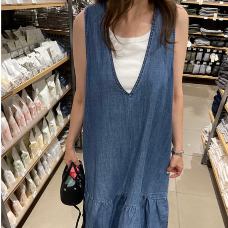 Flare long onepiece(Blue)