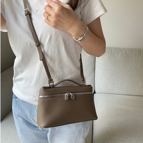 Leather mini sholder bag(Toupe)