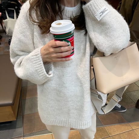 Oversize knit (Beige)