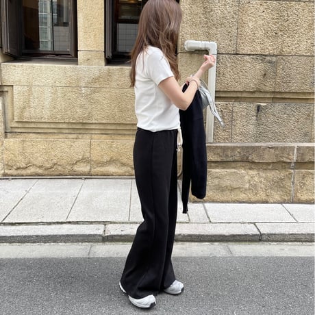 Soft flare sweat pants(Black)