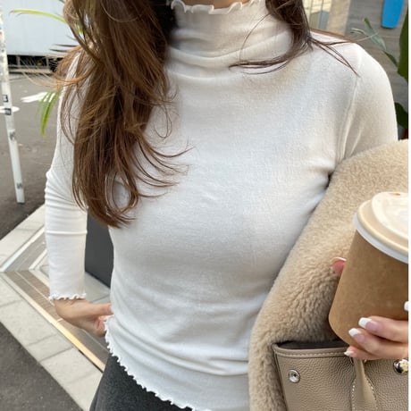 Mellow piping knit(White)