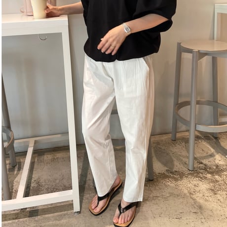 Relax linen pants(White)