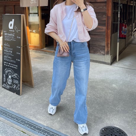 Heart wide denim