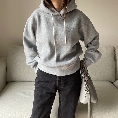 Fluffy foodie pullover(Gray)