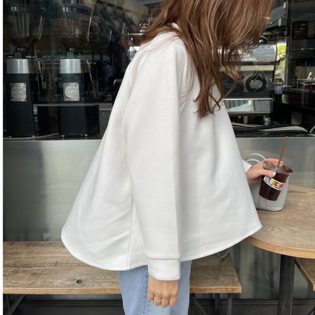 Flare slit sweat(White)