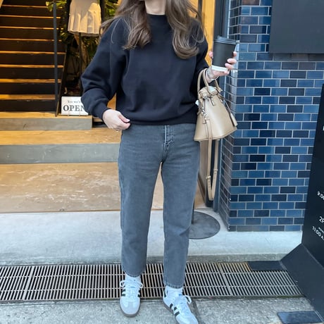 Straight fit ankle denim(Gray)