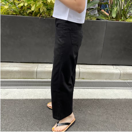 Cotton stretch ankle pants(Black)