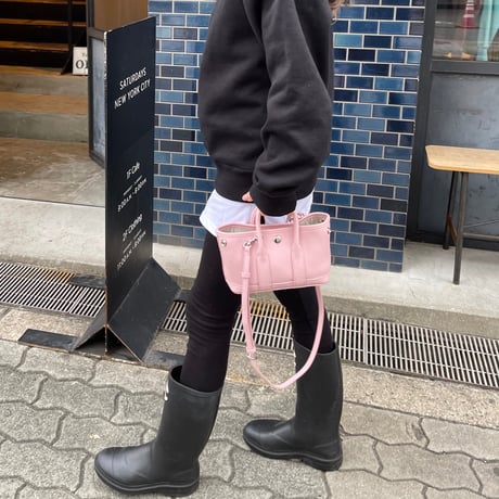 Leather mini tote bag(Pink)付属ポーチなし