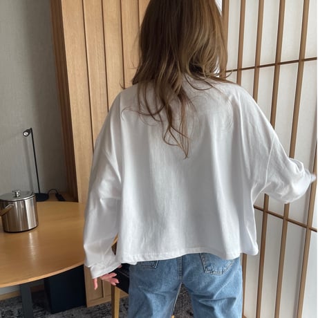Over size long t-shirts(White)