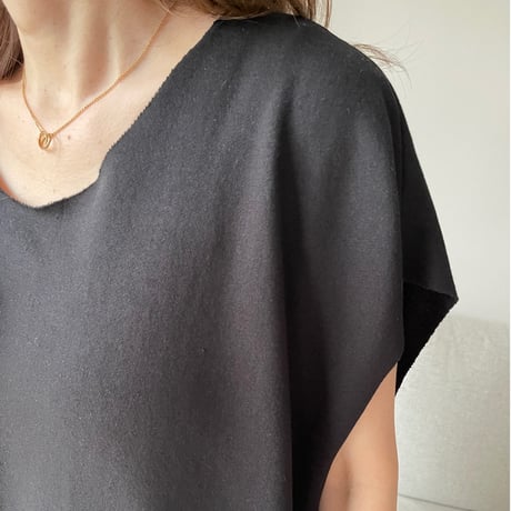 Cutoff sweat mini onepiece(Black)