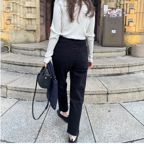 Cotton stretch taperd pants