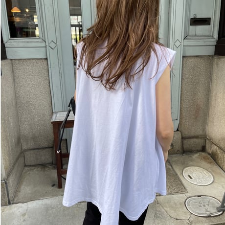 Wide flare cutsew(White)