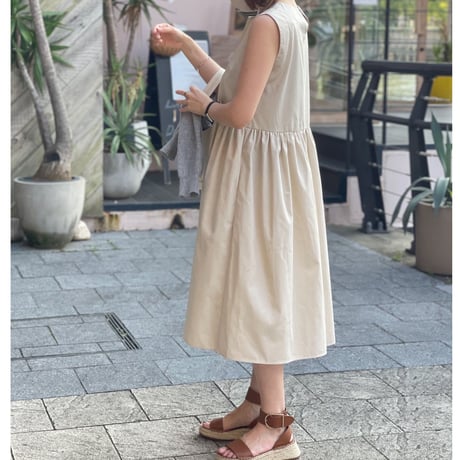 【Original】Volume onepiece(beige)