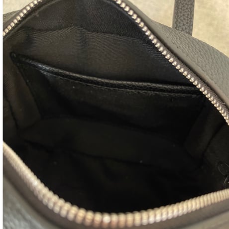 Leather mini square bag(Black)