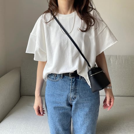 Cropped sweat tops(Ivory)