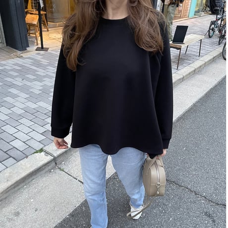 Flare slit sweat(Black)
