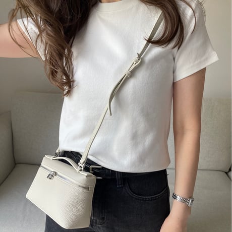 Leather mini sholder bag(Ivory)
