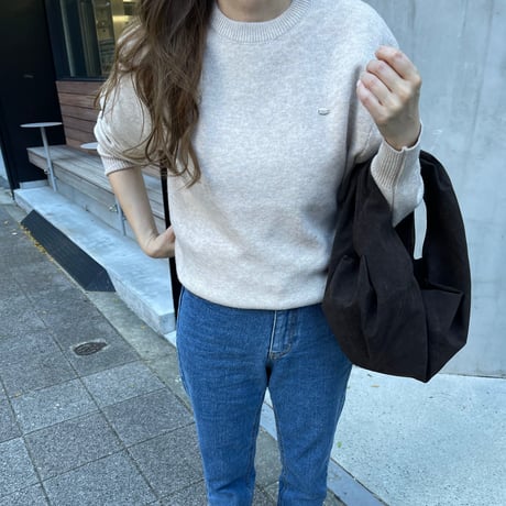 Gold plate basic knit(Beige)