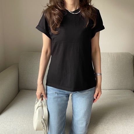 Slit t-shirts(Black)