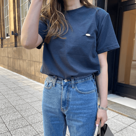 Gold plate t-shirts(Navy)
