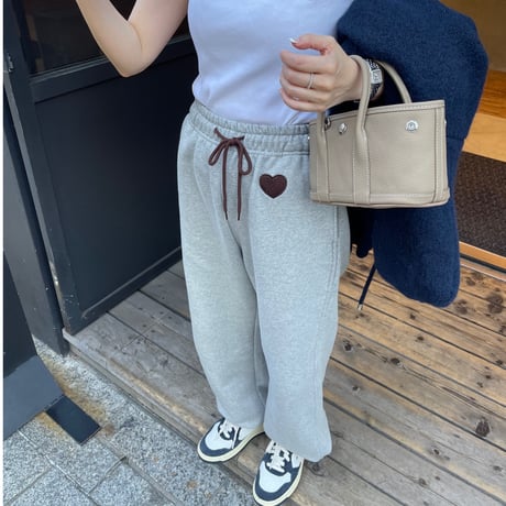 Heart sweat pants (Gray)