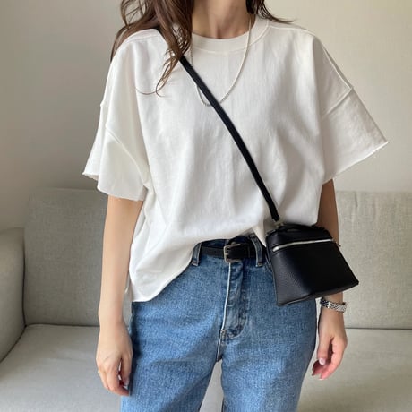 Cropped sweat tops(Ivory)