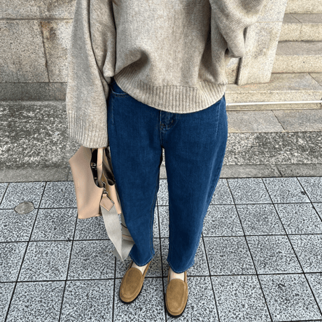 Taperd stretch soft denim(Blue)