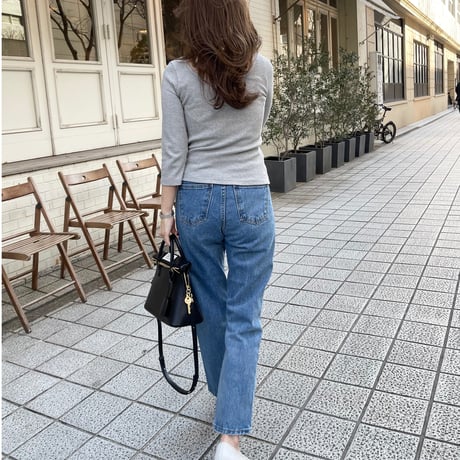 2way waffle tops(Gray)